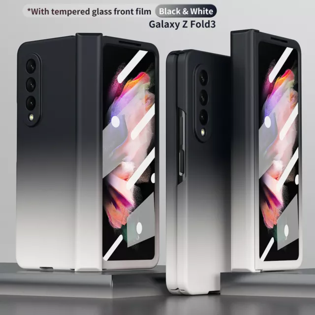 Pour Samsung Galaxy Z Fold 3 5 g Pliant Coque verre trempé antichoc Case Cover