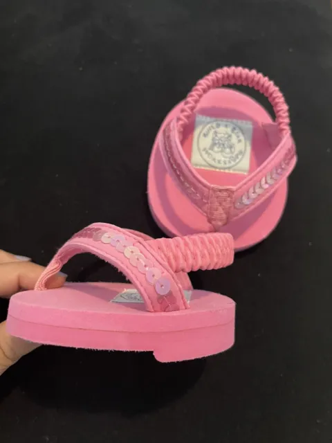 Build A Bear Unique Pink Beach Flip Flops Shoes Sequins Heels Bab Dm Hello Kitty