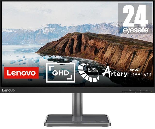 LENOVO L24q-35 23,8 Zoll QHD Monitor (1 ms Reaktionszeit, 75 Hz)