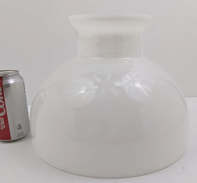 Hurricane Gwtw Hanging Glass Oil Lamp Shade - White - 12" Fitter(Dt1D)