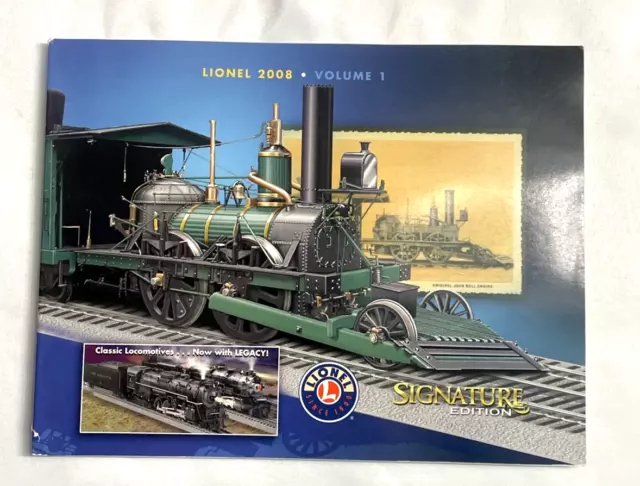 Lionel 2008 Train Catalog Volume 1 Book Signature Edition Free Shipping