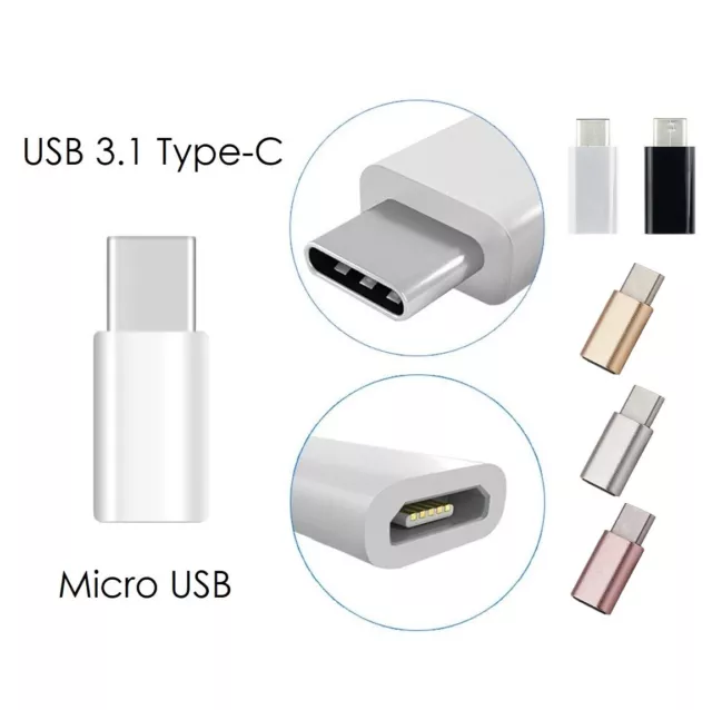 Lot de 2 adaptateurs Micro USB vers USB - Adaptateur USB vers Micro USB -  Adaptateur Micro USB vers USB - Prise Micro USB vers USB Femelle 