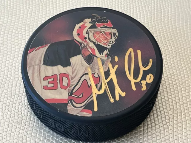 Martin Brodeur SIGNED New Jersey Devils NHL Official Puck AUTOGRAPHED from 1996