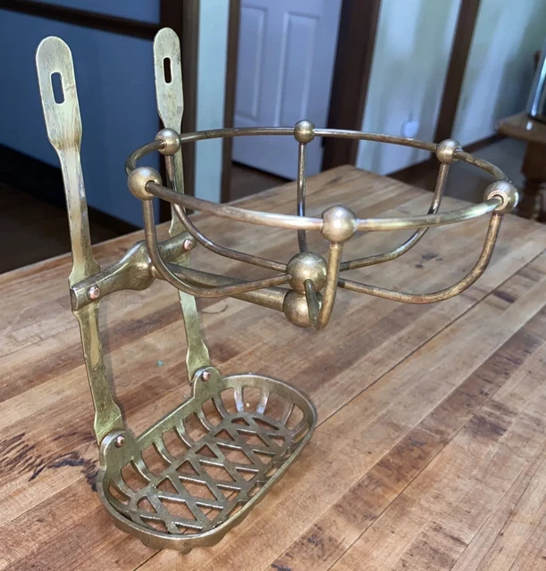 Antique Brass copper Hardware  early 20th century salvaged soap/ sponge dish