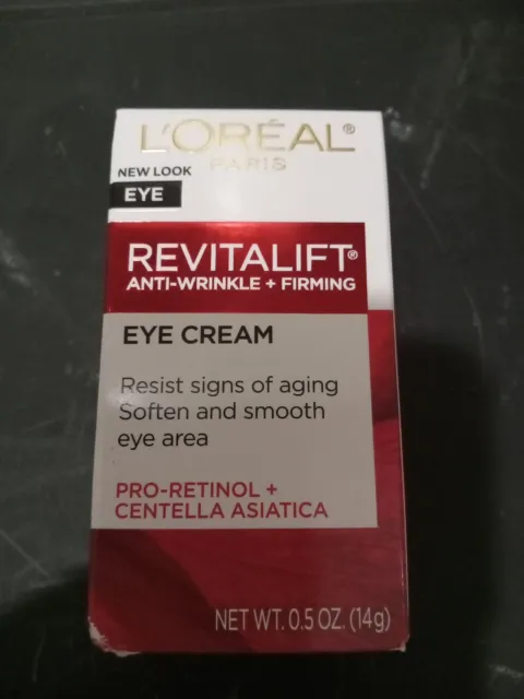 New NIB L'Oreal Paris Revitalift Anti-Wrinkle + Firming Eye Cream 0.5fl.oz./14g