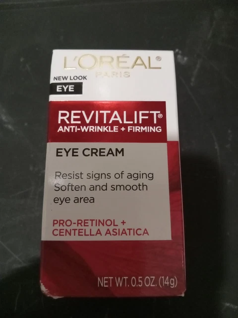 New NIB L'Oreal Paris Revitalift Anti-Wrinkle + Firming Eye Cream 0.5fl.oz./14g