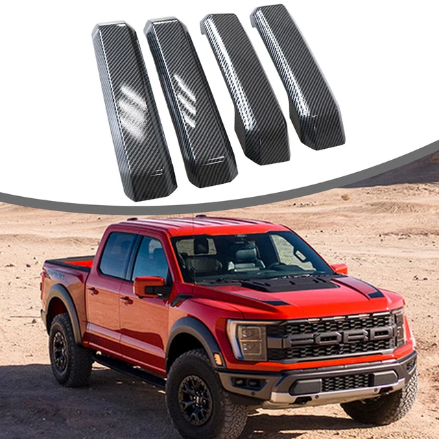 Carbon Fiber Door Handles Decor Cover Trim Inner Accessories for Ford F-150