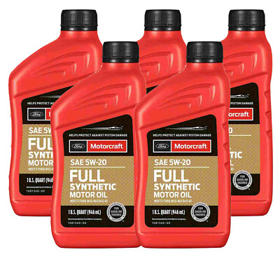 MOTORCRAFT OEM FULL Synthetic Motor Oil SAE 5W-20 - 5 Quart £44.75 ...
