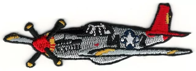 Tuskegee Airmen P-51 Warbird WWII Razorback Mustang Fighter Plane Patch