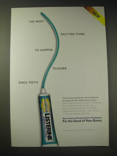 2001 Listerine Essential Care Toothpaste Ad - The most exciting thing to happen