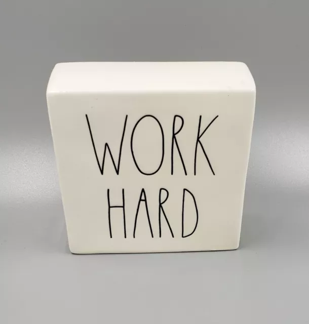 Rae Dunn Magenta Be Brave/Work Hard paper weight Artisan Collection Inspiration 2