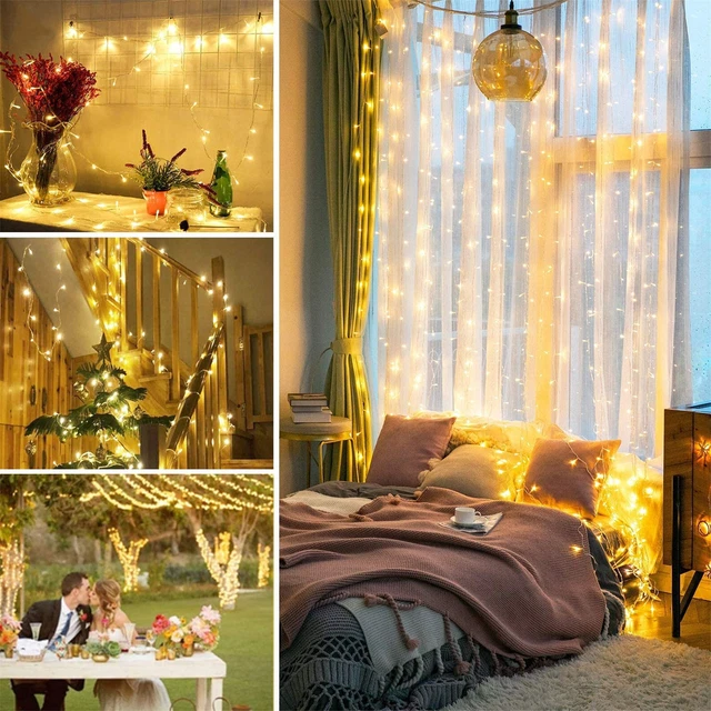80LED Christmas String Lights Outdoor 10M Clear String Fairys Lights 8Function