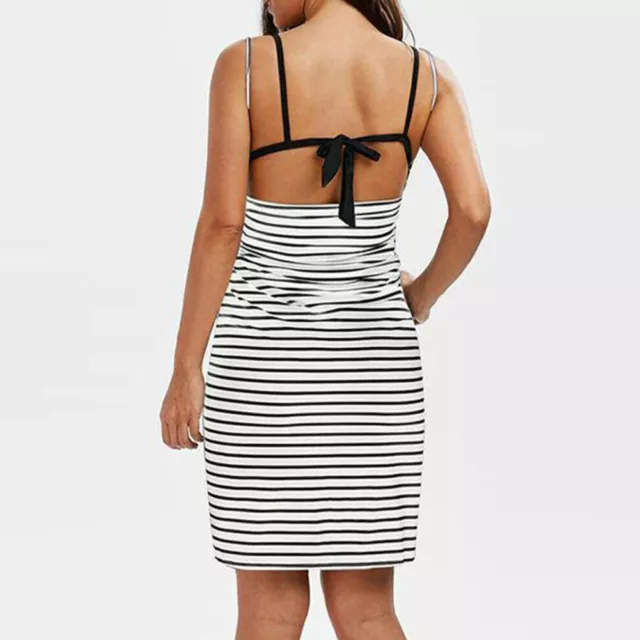 WOMENS Sun Dress slip dress builtn bra bandeau Halter O ring Sexy S M L XL  $50