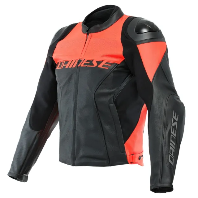 Dainese Racing 4 Perf. Giacca IN Pelle Nero/Rosso Acceso 52 Sport Moto Nuovo
