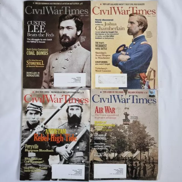 Collection of 4 Civil War Times Magazines 2011 2012 Historynet American Military