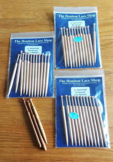 Honiton Spitze Buchenholz Spulen x 39 - The Honiton Spitze Shop Starterpacks Plus 3