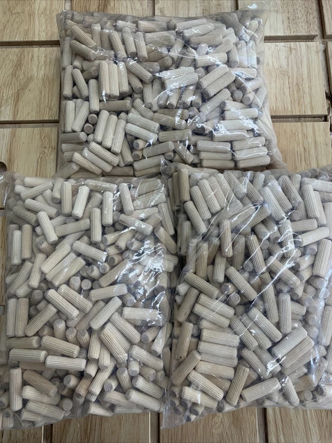 1-1/4 X 3/8 Wooden Dowels, 1,500 Pieces, New