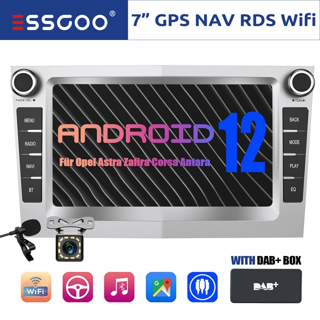 Autoradio GPS DAB+ Android 12 MIK KAM Für Opel Zafira B Astra H Corsa D Vectra C