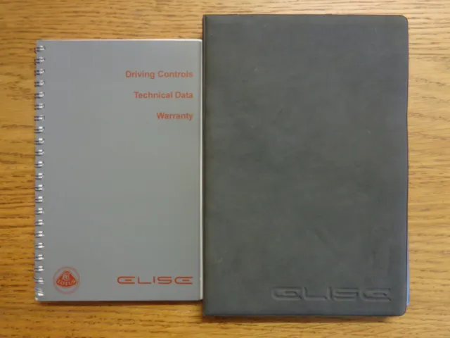 Lotus Elise Series 2 Owners Handbook Manual and Wallet