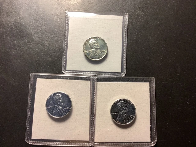 1943 U.S One Cent Steel Pennies (3)