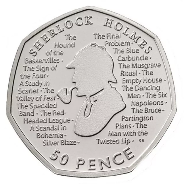 New Sherlock Holmes 2019 50p Fifty Pence Coin Rare Collectable Uncirculated n