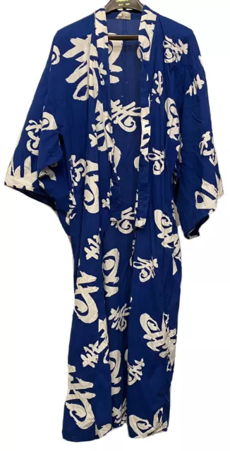 FP in Tokyo Kimono Robe Vintage 100% Cotton Size Made in Japan 58 Inches