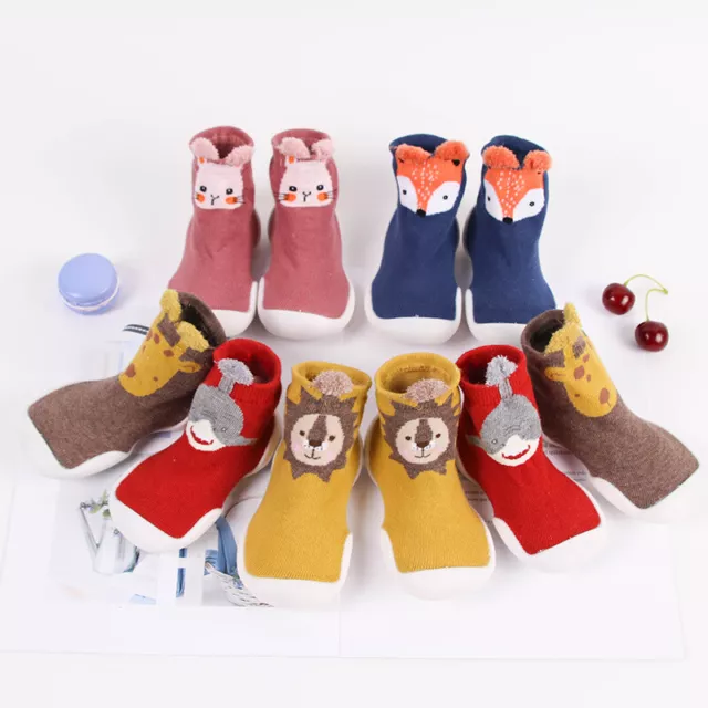 Kids Baby Girls Boys Toddler Anti-slip Slippers Socks Shoes Winter Warm Boots UK