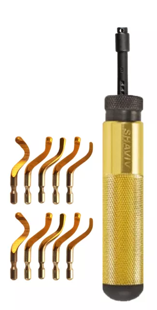Shaviv 29280 Golden Set B 10 TiN Coated B Blades 2ea B10P,B11P,B12P,B20P,B30P