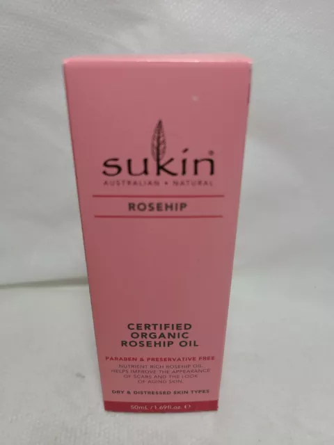 Sukin Australian Natural Rosehip Organic Rose Hip Oil 1.69 oz New Vegan NIB