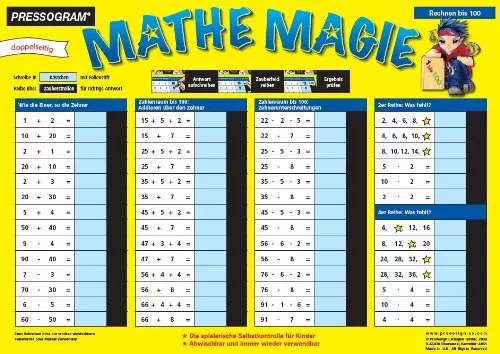 Zaubertafel Mathe Magie - Rechnen bis 100 4260107070511