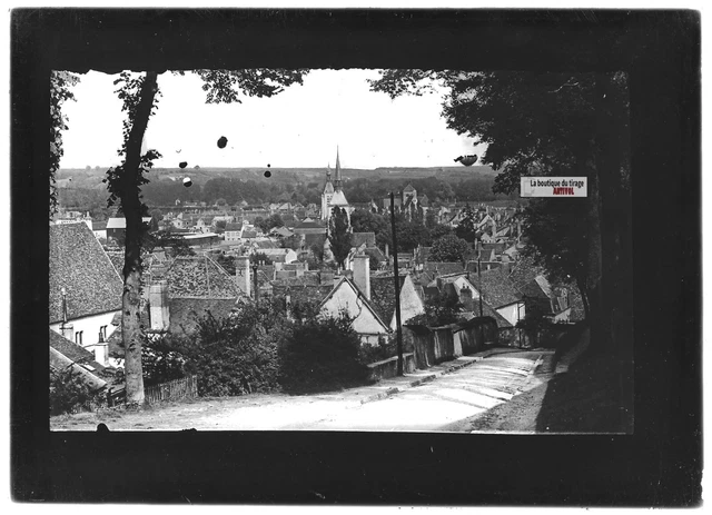 13x18cm Country Village Positive Antique Photo Glass Plate