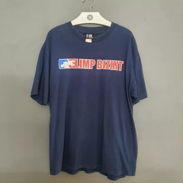 Limp Bizkit Logo Navy Short Sleeve Cotton Unisex T-shirt For Men Women KH2613