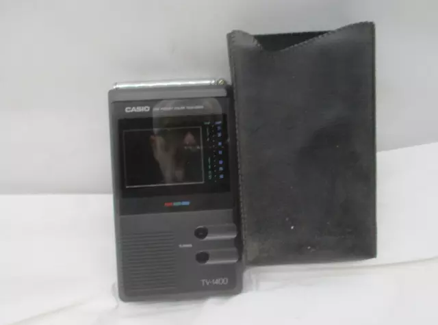 Casio LCD Pocket Color Television TV-1400 wie abgebildet