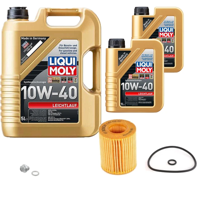 Filtro olio Bosch 7L Liqui Moly funzionamento leggero 10W-40 per Mazda 6 Station Wagon 2.0