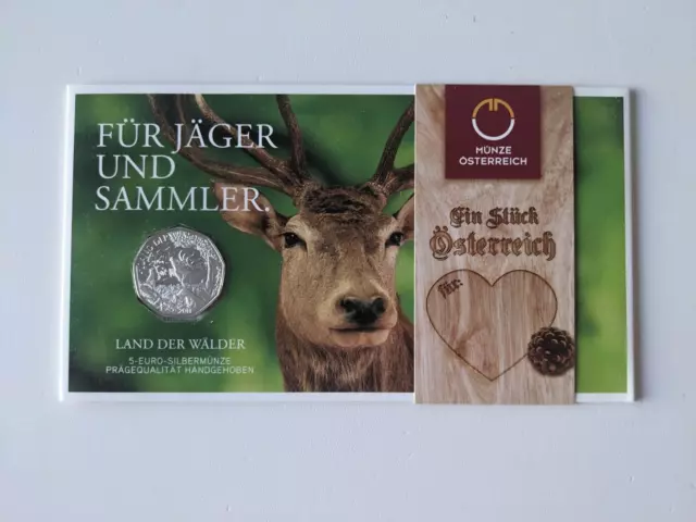 Österreich 2011 - 5 Euro Silber - Land der Wälder Für Jäger und Sammler