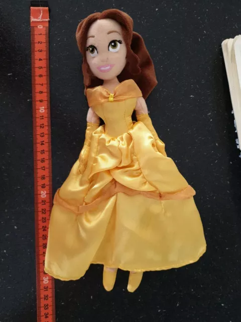 Poupée Doudou Tissu Chiffon Belle Princesse Disney Store Robe Jaune 30 cm enviro