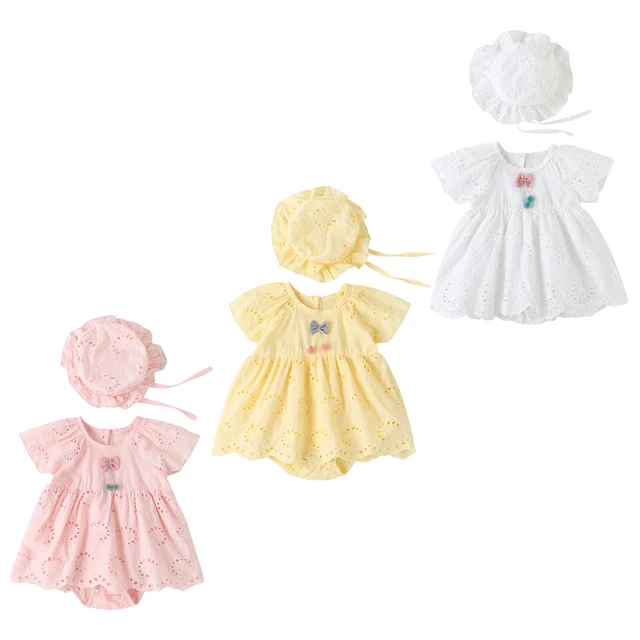 Newborn Infant Baby Girl Floral Romper Bodysuit Jumpsuit w/ Hat Outfit Clothes