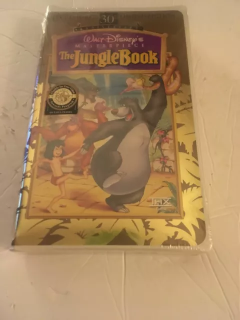 WaLt Disneys Masterpiece The Jungle Book 30th Anniversary VHS Clamshell New Seal