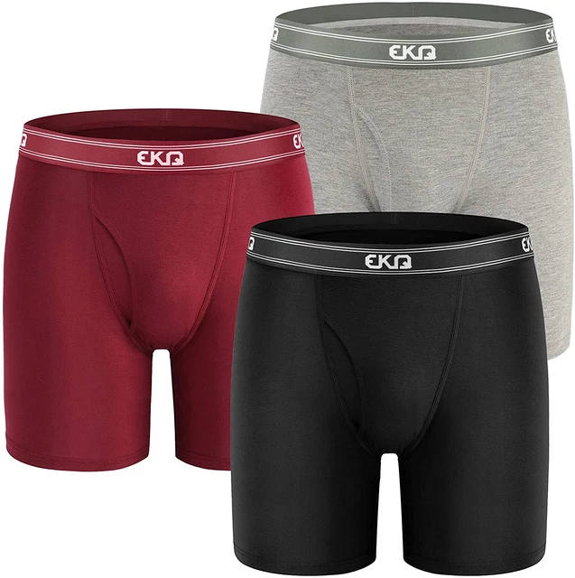 Men Boxer Shorts Trunks Briefs Underwear Long Leg Bulge Pouch