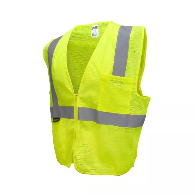 2 Pockets  Mesh High Visibility Safety Vest, ANSI/ ISEA 107-2015-(SV2ZGM)