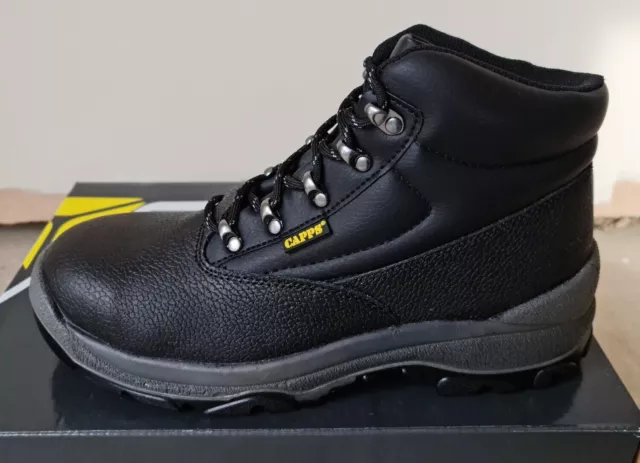 SAFETY WORK BOOTS Mens S3 Steel Toe Cap 5 8 9 10 11 Leather Shoes ...