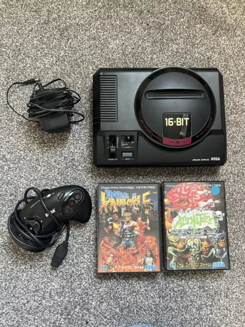 Sega Megadrive 1 Console System JAPAN JAP With 2 Games