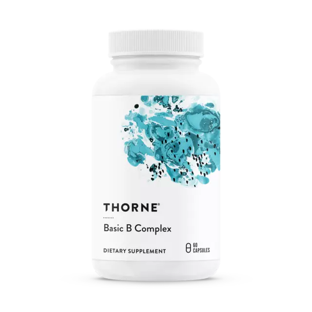 Thorne Research Básico B Complejo 60 Cápsulas, Vitamina Energy Metabolismo Apoyo