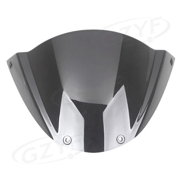 Double Bubble Windscreen Motorcycle Screen Black For DUCATI 696 Universal Motor