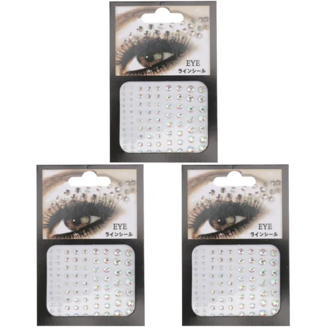 Paquete de 3 Maquillaje Piedras Para Los Ojos Para Cara Cuerpo Joyería
