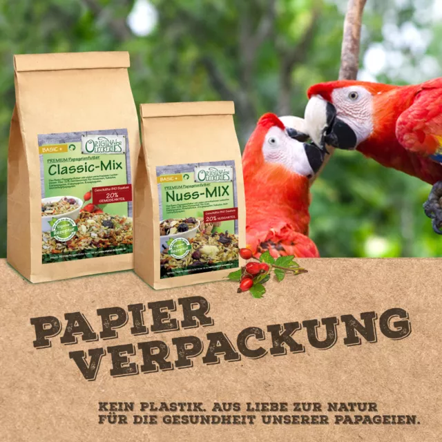 *1kg* Kräuter-Mix, Papageienfutter, 25% Kräuter und Beeren, geschälte Saaten 2