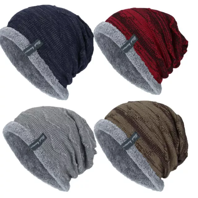 Winter Beanies Slouchy Chunky Hat for Men Women Warm Soft Skull Knitting Caps! 3