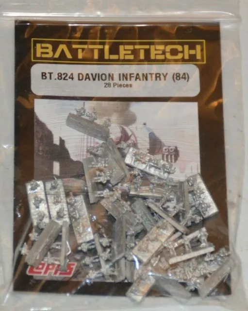 NEW BATTLETECH RAL PARTHA Miniature BT 824 DAVION INFANTRY (84)