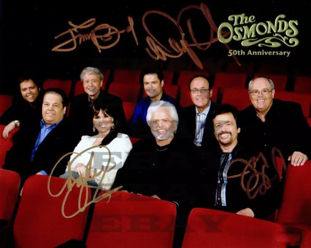 DONNY-MARIE-JAY-JIMMY OSMOND  Autographed Signed 8x10 Photo Reprint