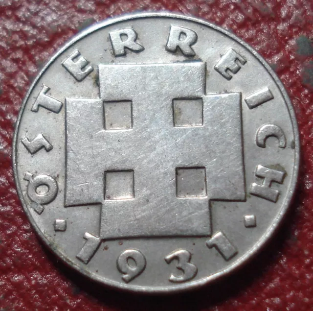 1931 Austria 5 Groschen In Vf-Ef Condition